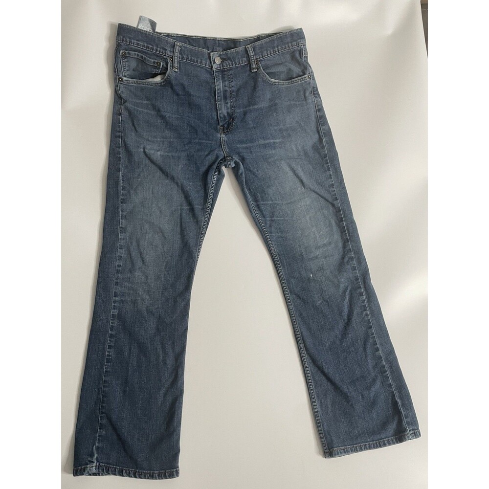 Levi's 527 Straight Leg Jeans Mens 38x30 Blue Denim Cotton Stretch Medium Wash